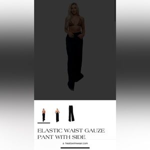 ELASTIC WAIST GAUZE PANT WITH SIDE POCKETS